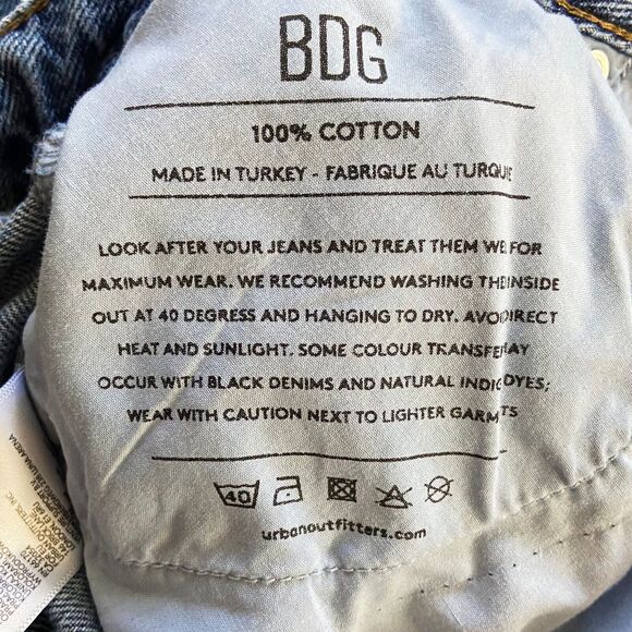 BDG Urban Outfitters Women’s Mom Jeans Size 29 Blue Medium Wash High Rise Taper - Picture 5 of 6